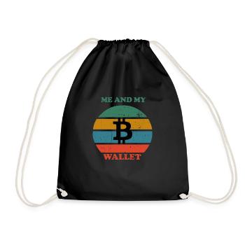BTC Retro ME and MY Wallet - Turnbeutel - Schwarz - Vorne