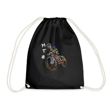 MTB MTB downhill - Drawstring Bag - black - Front