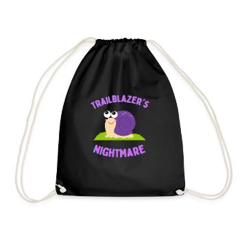 Cartoon Schnecke T-Shirt - Turnbeutel - Schwarz - Vorne