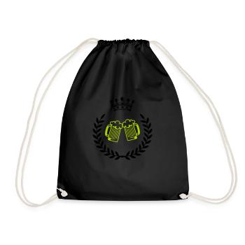 bier wappen 1 - Turnbeutel - Schwarz - Vorne