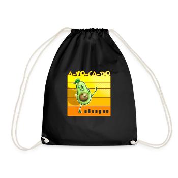 Avocado dojo Kung Fu Karate Kampfsport Cartoon - Turnbeutel - Schwarz - Vorne