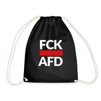 FCK AFD - Turnbeutel - Schwarz - Vorne