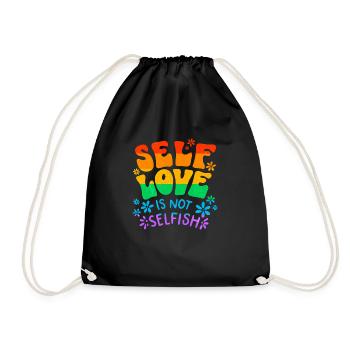 Gay Pride Parade LGBTQ+ Rainbow Flag Body Positive - Turnbeutel - Schwarz - Vorne
