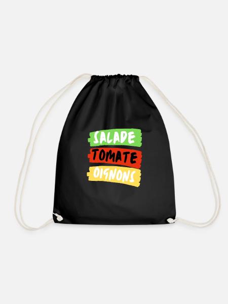 Salade tomate oignon - Sac de sport léger - noir