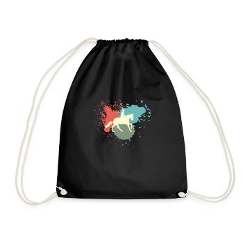Équitation Rétro Équestre Équestre - Sac de sport léger - noir - Devant