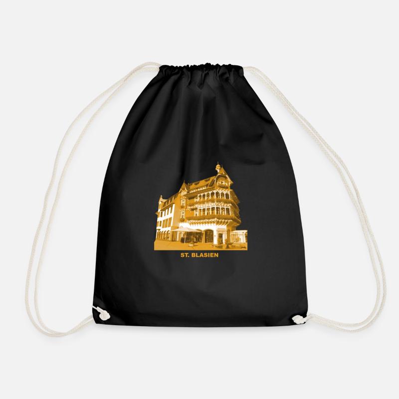 Stankt Blasien Schmidt Waldshut Baden-Württemberg - Drawstring Bag - black