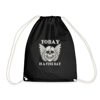 Today is a fine day - Drawstring Bag - black - Front
