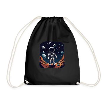 The Astronaut - Drawstring Bag - black - Front
