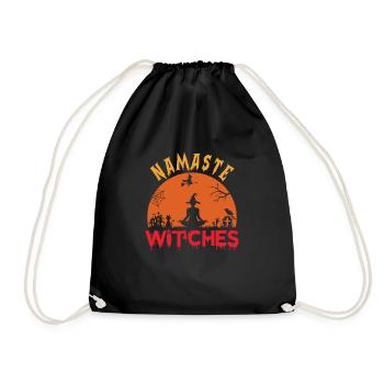 Namaste Witchs Yoga Halloween - Drawstring Bag - black - Front