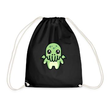 Cute Cthulhu - Drawstring Bag - black - Front