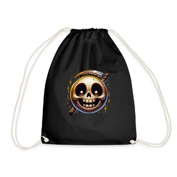 Un style qui fait froid dans le dos ! 💀 T-shirt squelette - Sac de sport léger - noir - Devant