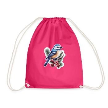 Spechtmeise Kleiber - Turnbeutel - Fuchsia - Vorne