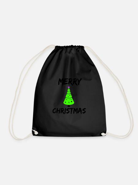 merry christmas - Turnbeutel - Schwarz