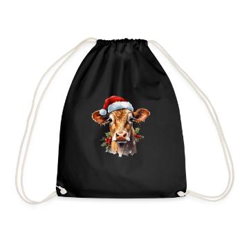 Vache de Noël idéale pour les agriculteurs et les agriculteurs - Sac de sport léger - noir - Devant