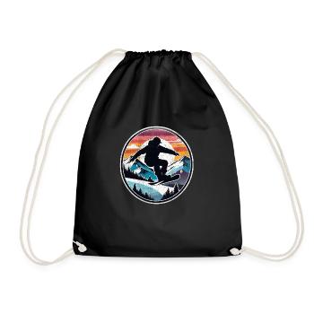 snowboard neige et ski - Sac de sport léger - noir - Devant