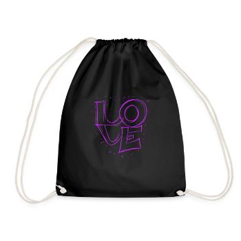 Amour - Love Rose - Sac de sport léger - noir - Devant