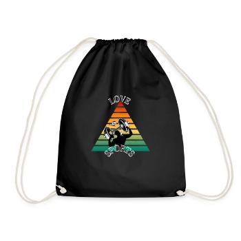 I love sports - Drawstring Bag - black - Front