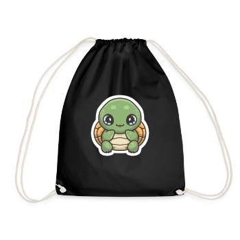 Turtle Lover - Drawstring Bag - black - Front