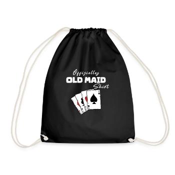 Old Maid Offizielles Shirt - Turnbeutel - Schwarz - Vorne