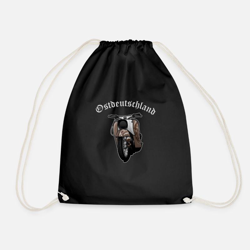 Schwalbe Tuning (brown / rust) // Illustration - Drawstring Bag - black