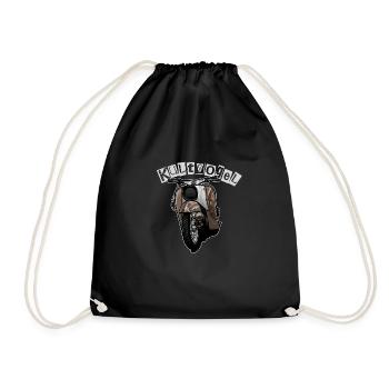 Schwalbe Tuning (jaune / rouille) // Illustration - Sac de sport léger - noir - Devant
