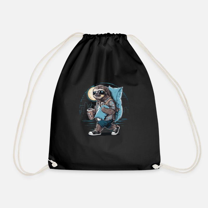Sloth Sleepwalker - Turnbeutel - Schwarz