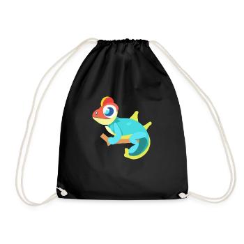Caméléon coloré - Sac de sport léger - noir - Devant