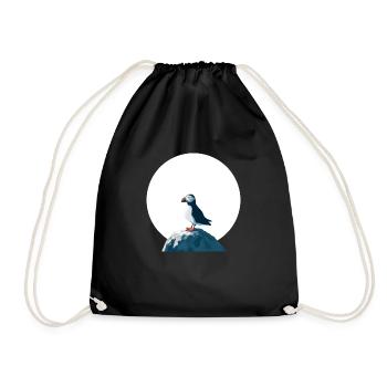 Macareux sur rochers - Sac de sport léger - noir - Devant