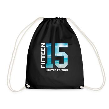 Cadeau 15ème anniversaire 15 ans - Sac de sport léger - noir - Devant