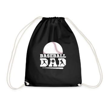 Baseball Dad Father Sport Fan - Turnbeutel - Schwarz - Vorne