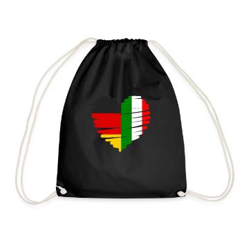 Italia Italian Germany Italy - Drawstring Bag - black - Front