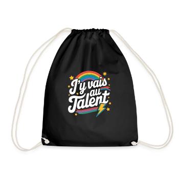 J'y vais au talent - Sac de sport léger - noir - Devant