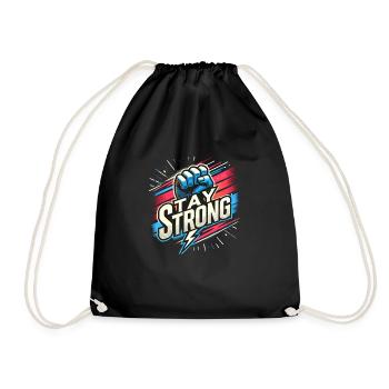 Restez fort Motivation - Sac de sport léger - noir - Devant