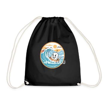 Honolulu Hawaii USA Geschenk Geschenkidee - Turnbeutel - Schwarz - Vorne