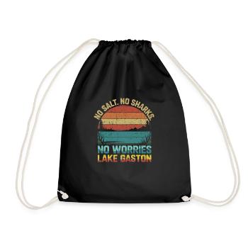 Entspannung am Lake Gaston - Turnbeutel - Schwarz - Vorne