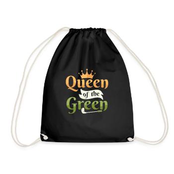 Queen Of The Green Golfer Golf - Drawstring Bag - black - Front
