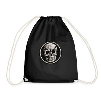 skull - Drawstring Bag - black - Front