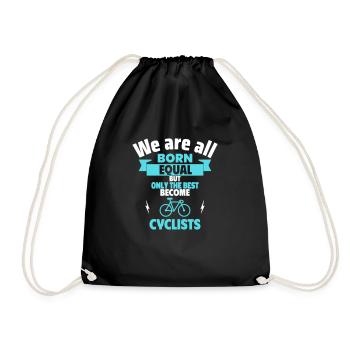 Father's Day Gift – Only the Best Cyclists - Drawstring Bag - black - Front