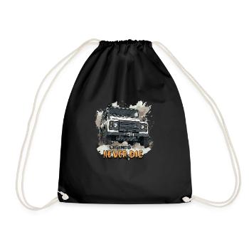 Defender Legends Never Die Rover Land 90 - Turnbeutel - Schwarz - Vorne