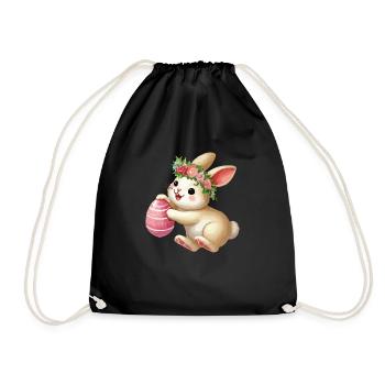 Lapin Animal Lapin de Pâques - Sac de sport léger - noir - Devant