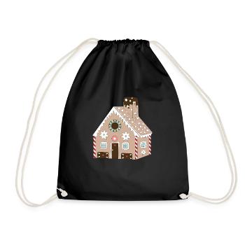 Maison en pain d’épices - Sac de sport léger - noir - Devant