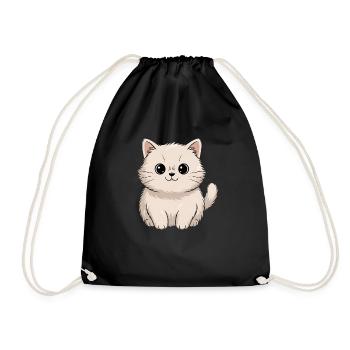 Chat persan - Sac de sport léger - noir - Devant