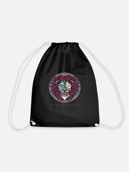 Nemeios Leon - Lion with Roman Look - Drawstring Bag - black