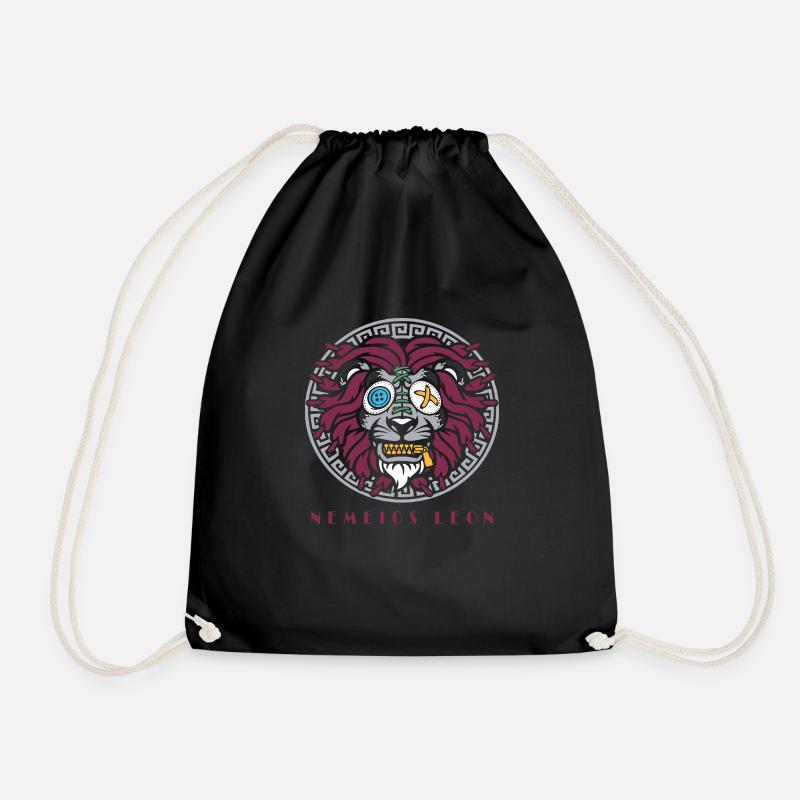 Nemeios Leon - Lion with Roman Look - Drawstring Bag - black