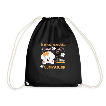 Petit compagnon maltais design rétro - Sac de sport léger - noir - Devant