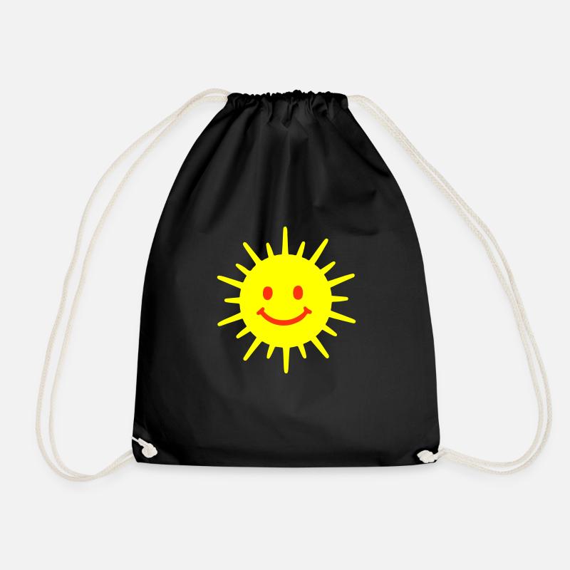 Sonne Lachen Sommer - Turnbeutel - Schwarz
