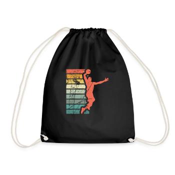 for boys - Retro gift - Boys' style - Drawstring Bag - black - Front