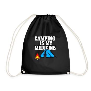 Camping Medicine - Drawstring Bag - black - Front
