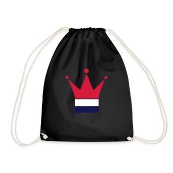 Niederlande - Turnbeutel - Schwarz - Vorne