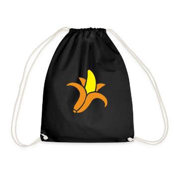 banane - Turnbeutel - Schwarz - Vorne